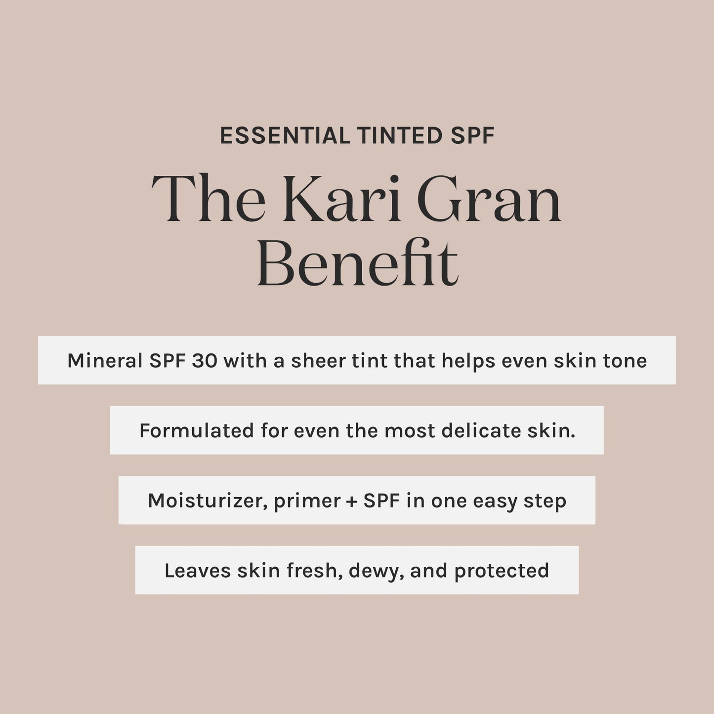 benefits of essential tinted spf
