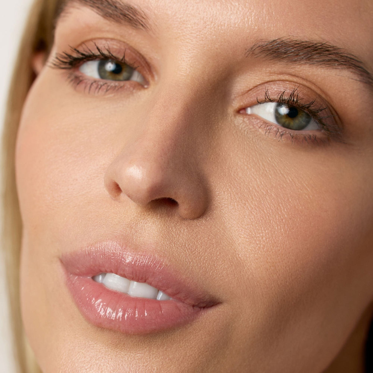 woman staring at camera.