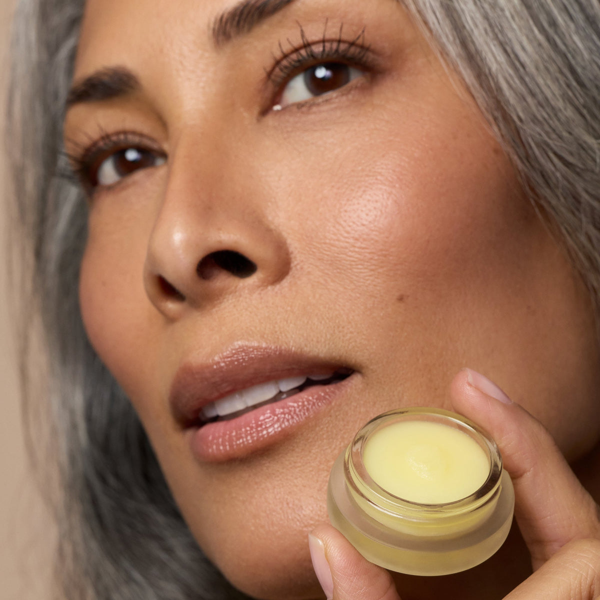 Model with lip whip peptide smoothing