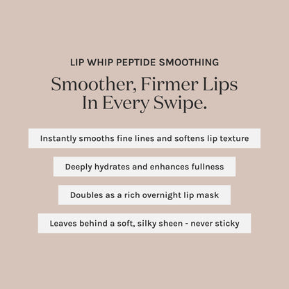 Lip Whip peptide smoothing benefits